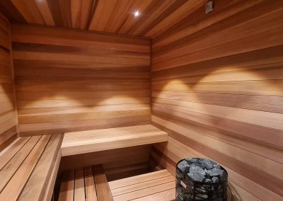 Lighting and electrical upgrade wiring for in home sauna